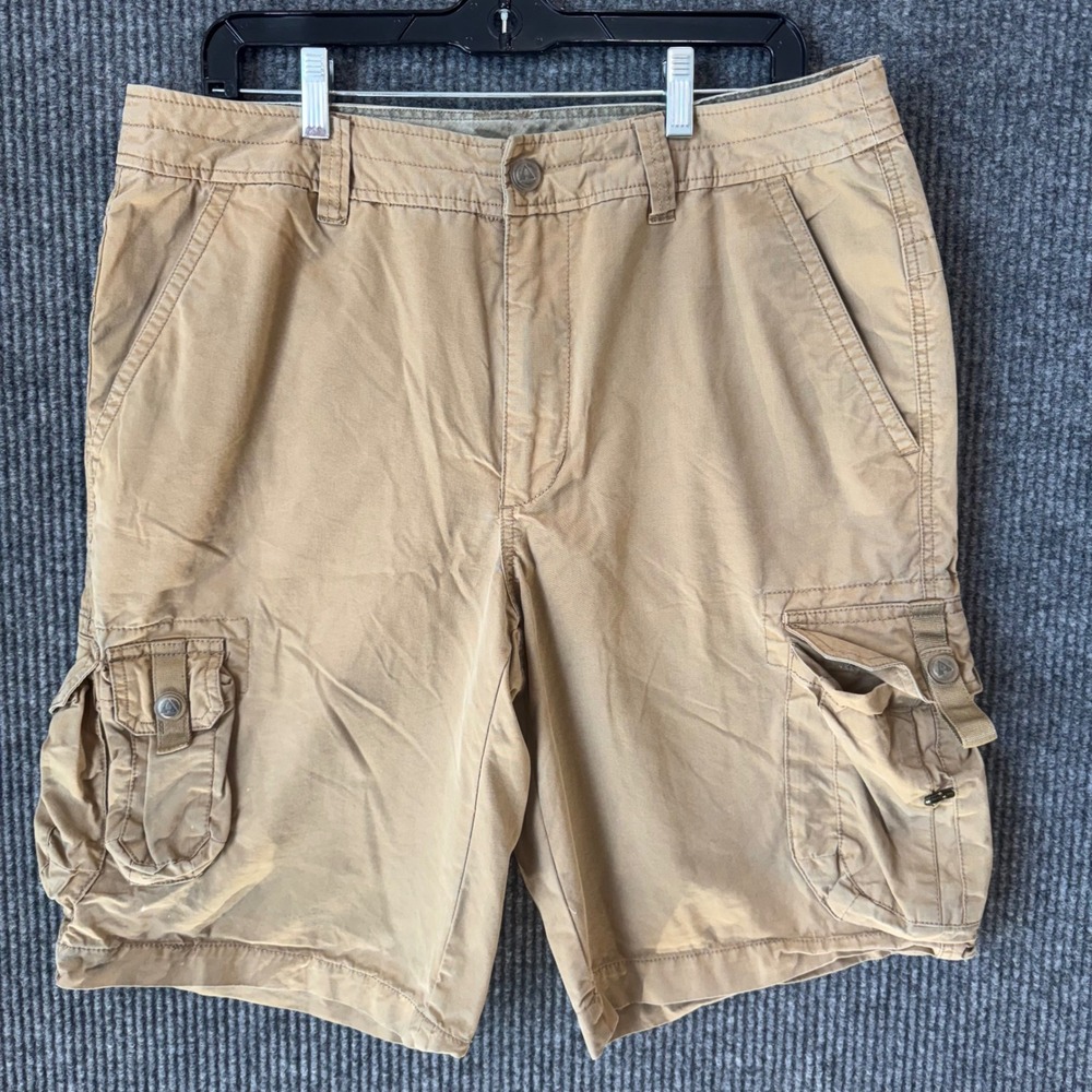 Ascend Mens Cargo Shorts Pants Outdoor Casual Utility‎ Khaki Size 34 Actual 35in